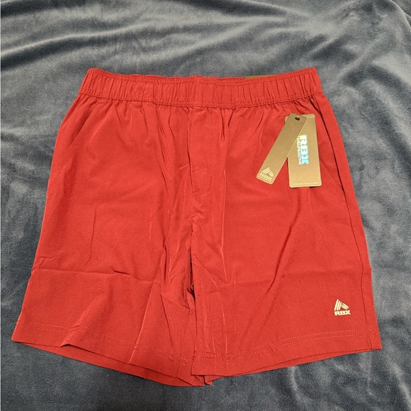 RBX Red Athletic Shorts Lightweight Activewear - Picture 1 of 10